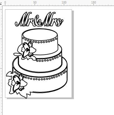 wedding cake  mr and mrs approx 130 x 100. min buy 3 Pack of 10
